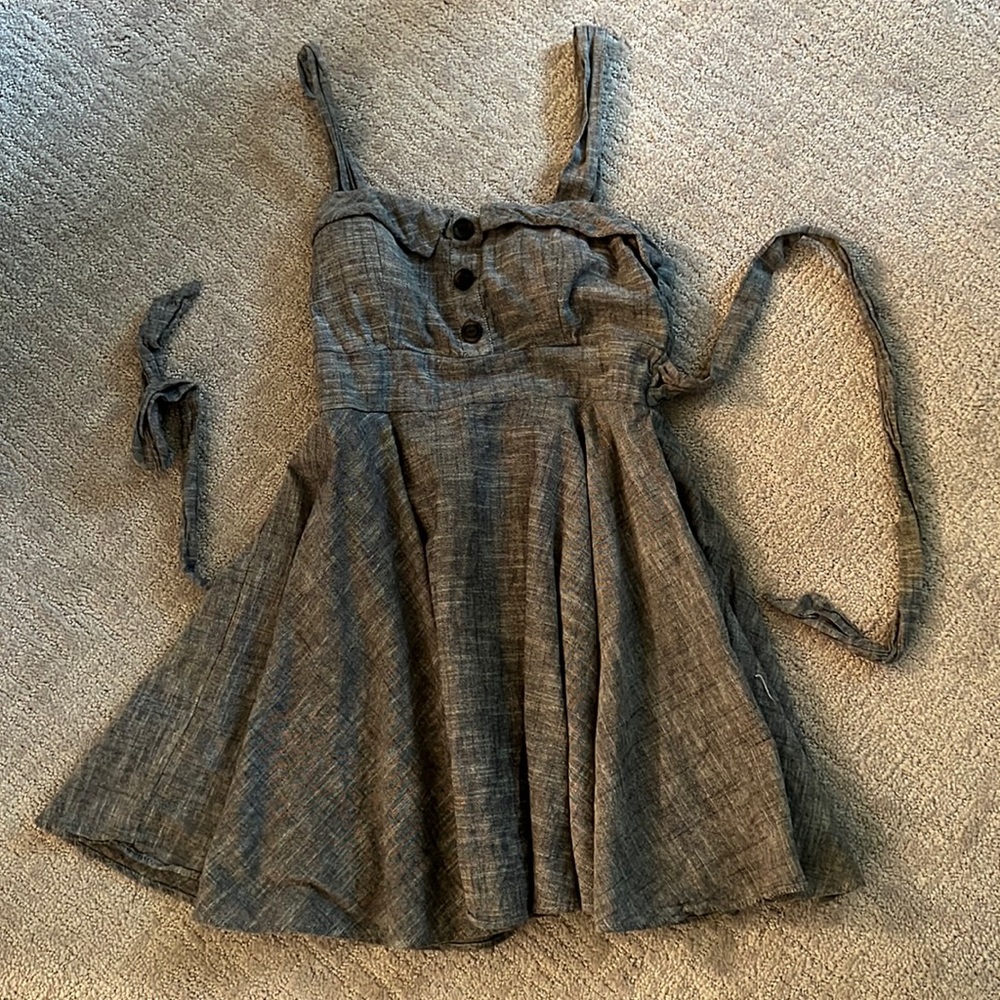 Forever 21 grey Sundress size S/P lined Super Cute